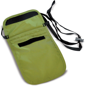 Neck Security Pocket S green open
