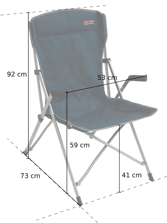 Kempingový židle Guide Chair - rozměry