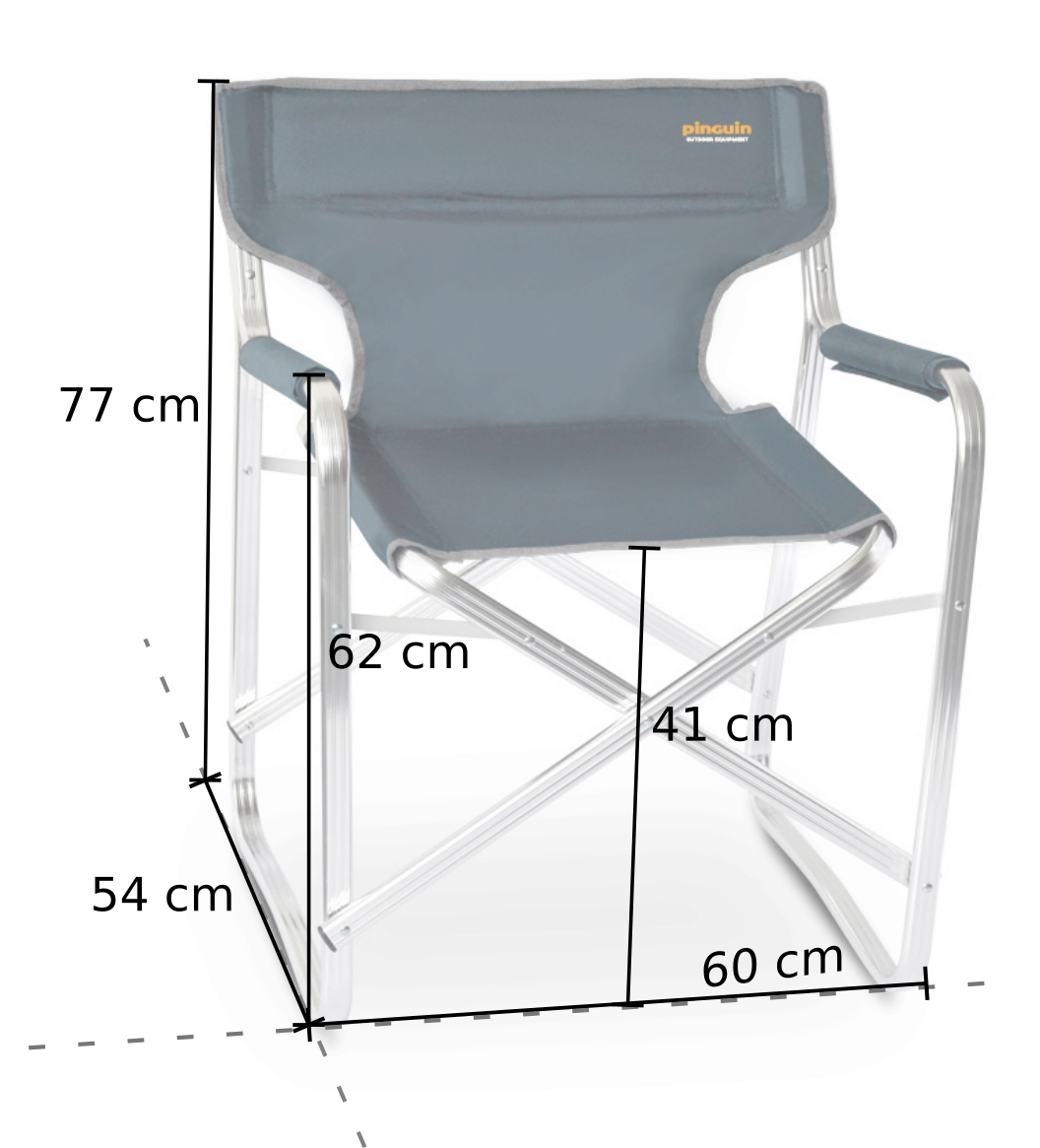 Kempingový židle Director Chair - rozměry