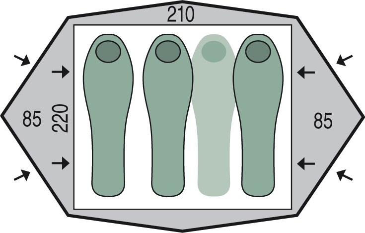 půdorys stanu Gemini 210